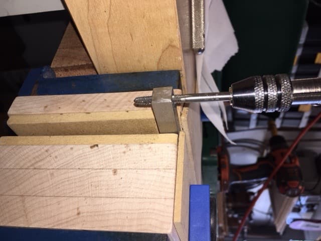 Tapping the SS Bar With a 8-32 Tap