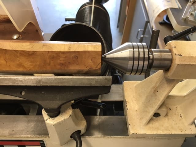 Marking the Centers, Tapping in the Spur Center and Mounting to the Lathe