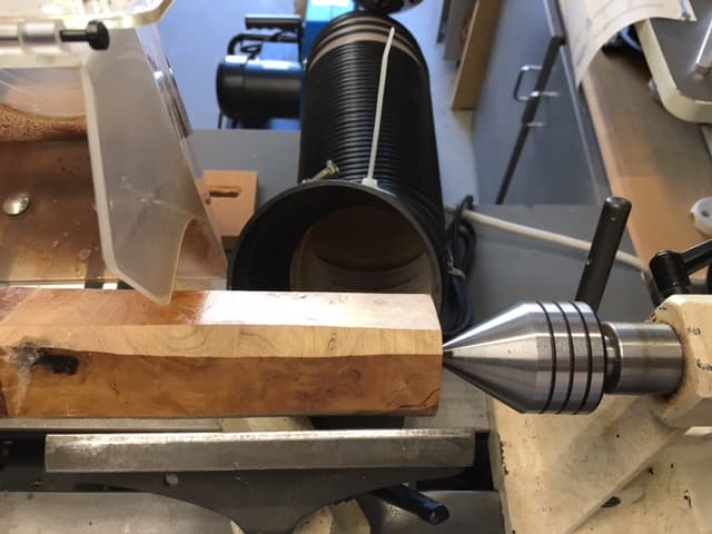 Marking the Centers, Tapping in the Spur Center and Mounting to the Lathe