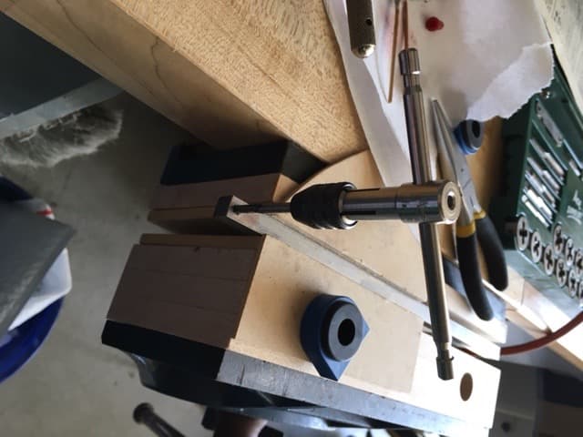 Tapping the SS Bar With a 8-32 Tap