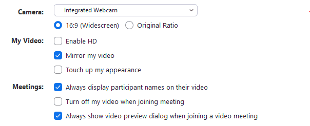 Placement and Video Conferencing
