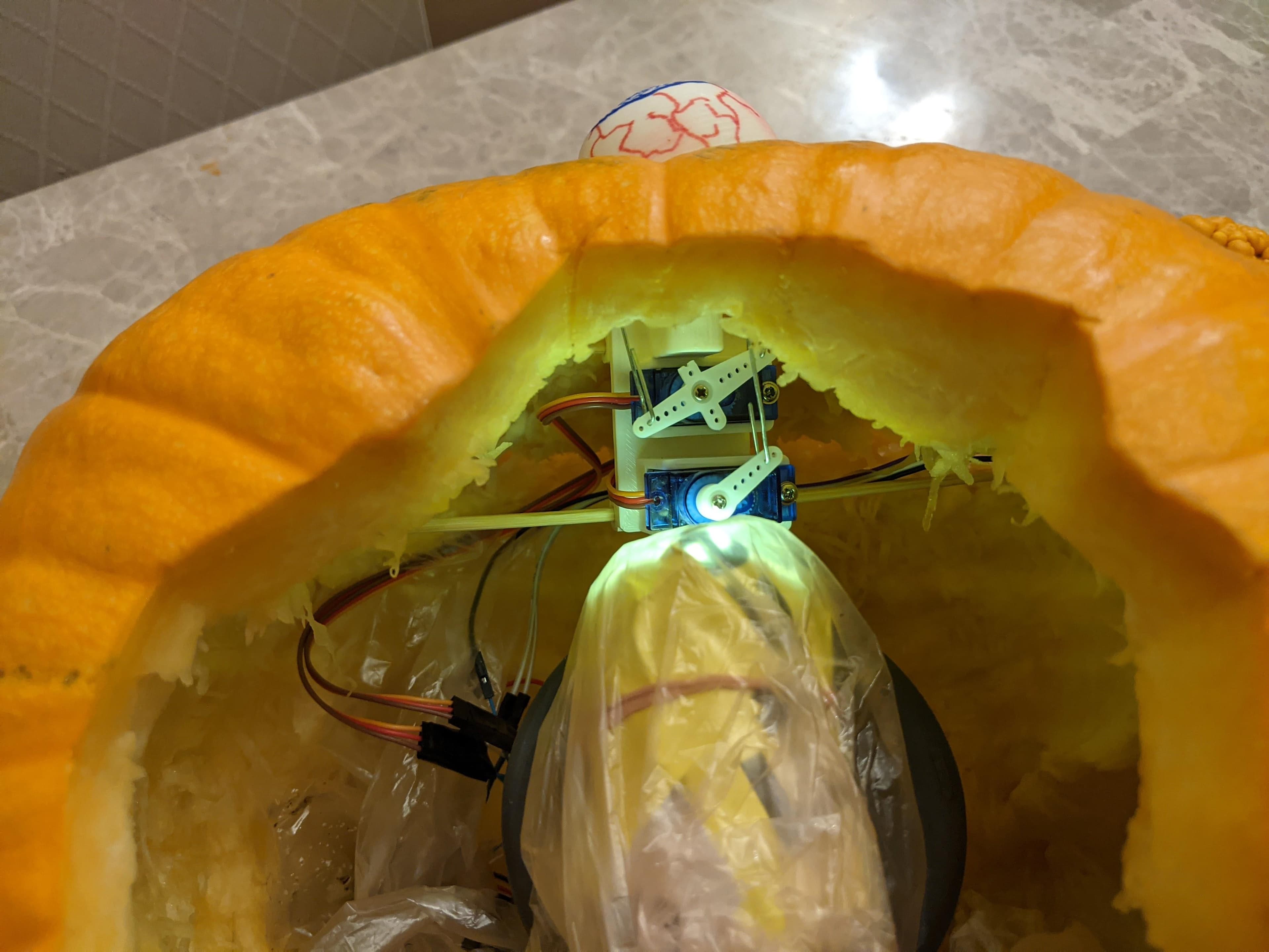 Carve Your Pumpkin and Mount the Eye in the Pumpkin