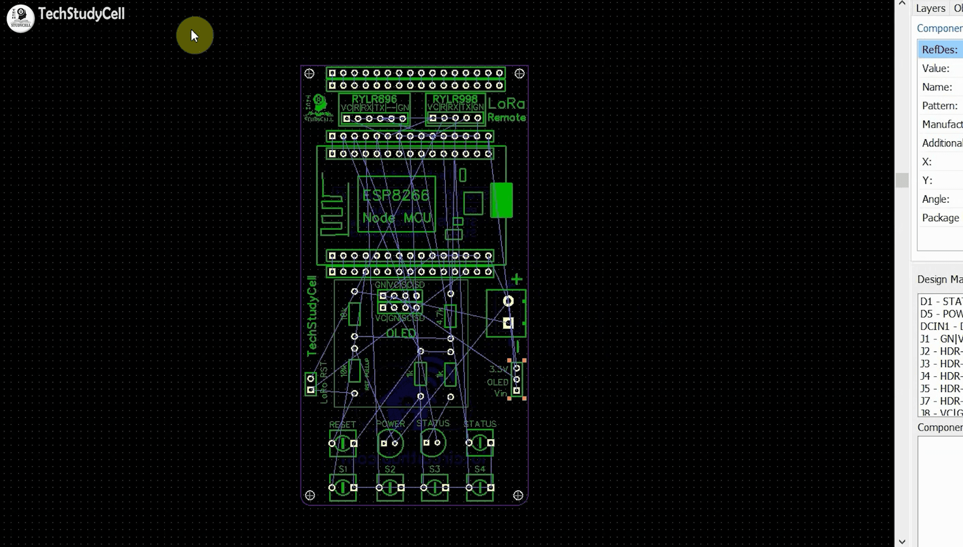 PCB Used for the Transmitter LoRa Circuit