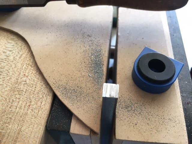 Prepping the 3/8" X 3/8" Stainless Bar