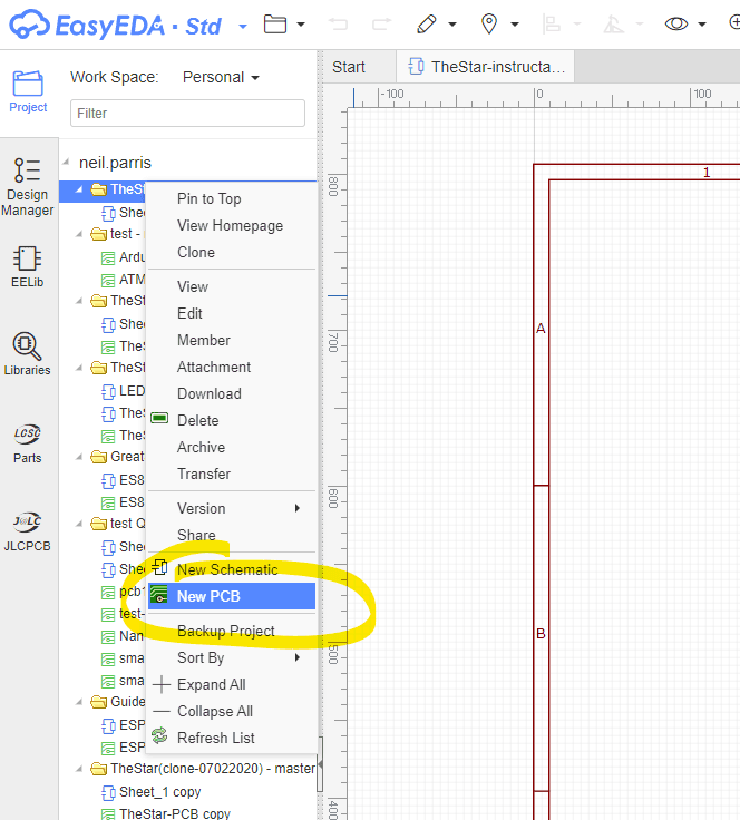 Import the .dxf Into EasyEDA to Create the Custom Shape