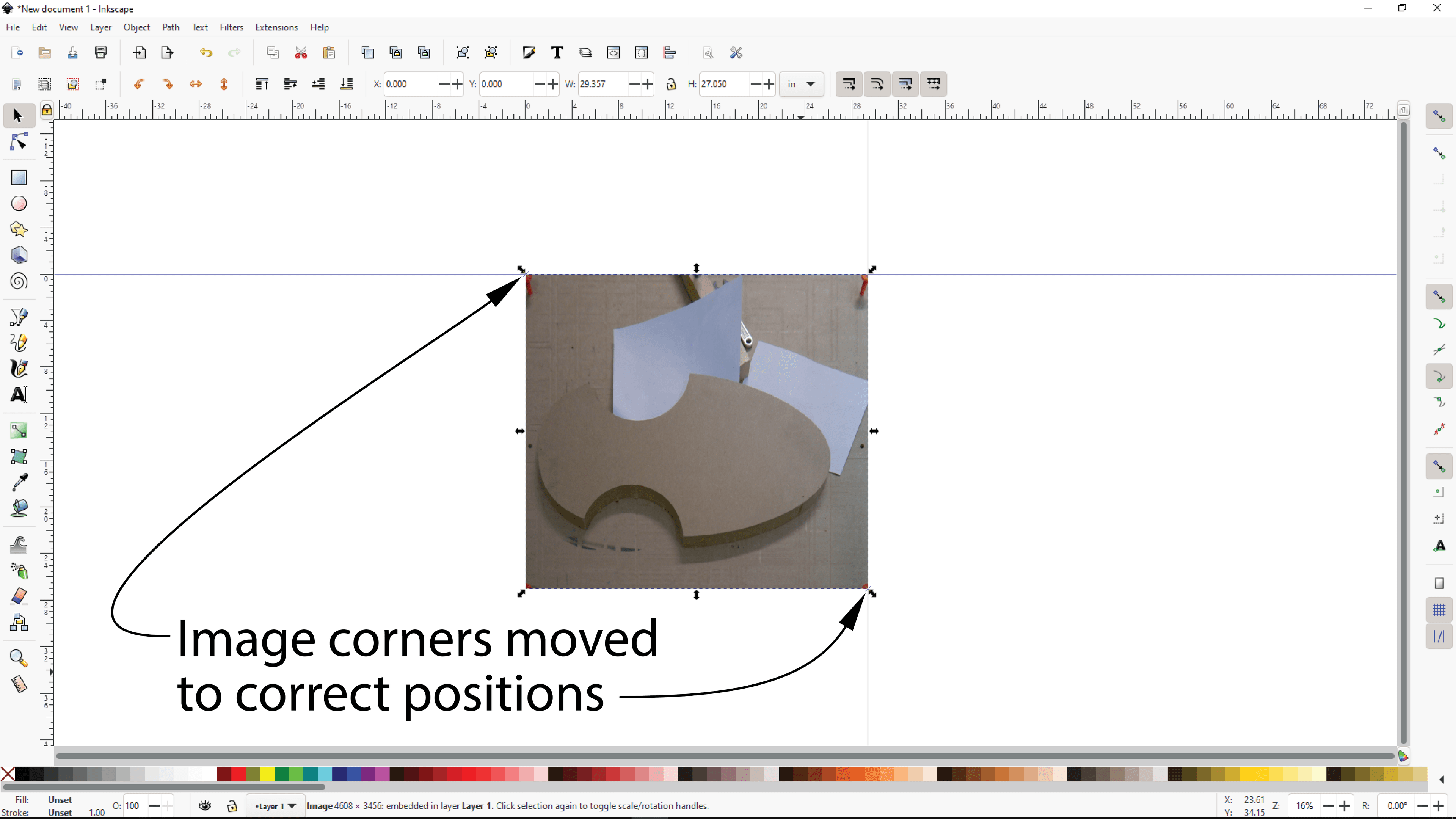 Correct the Scale and Define Areas With Inkscape
