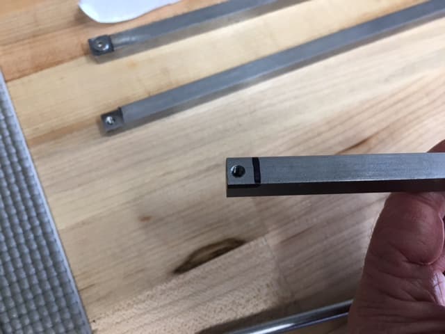 Marking and Grinding to Place the Carbide Insert Flush With the Top of the SS