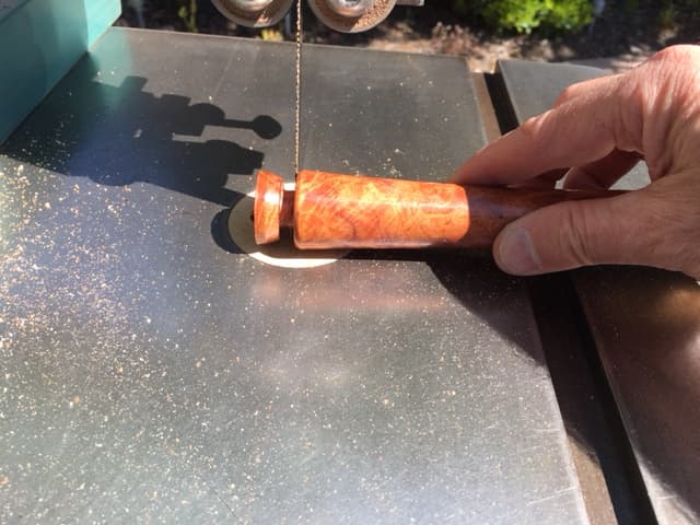 Drilling for the SS Bar in the Spindle, Cutting, Sanding and Finishing the Spindle End