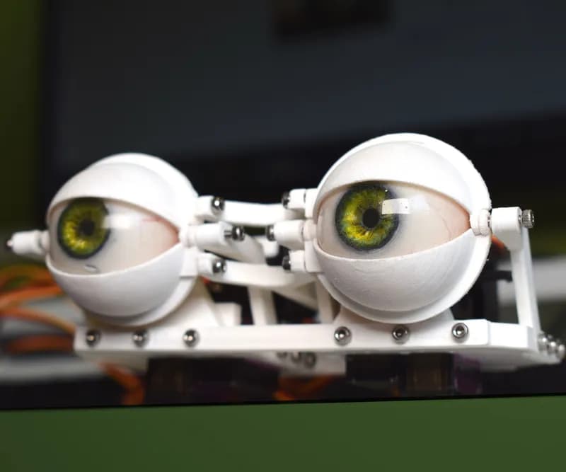 DIY Compact 3D Printed Animatronic Eye Mechanism