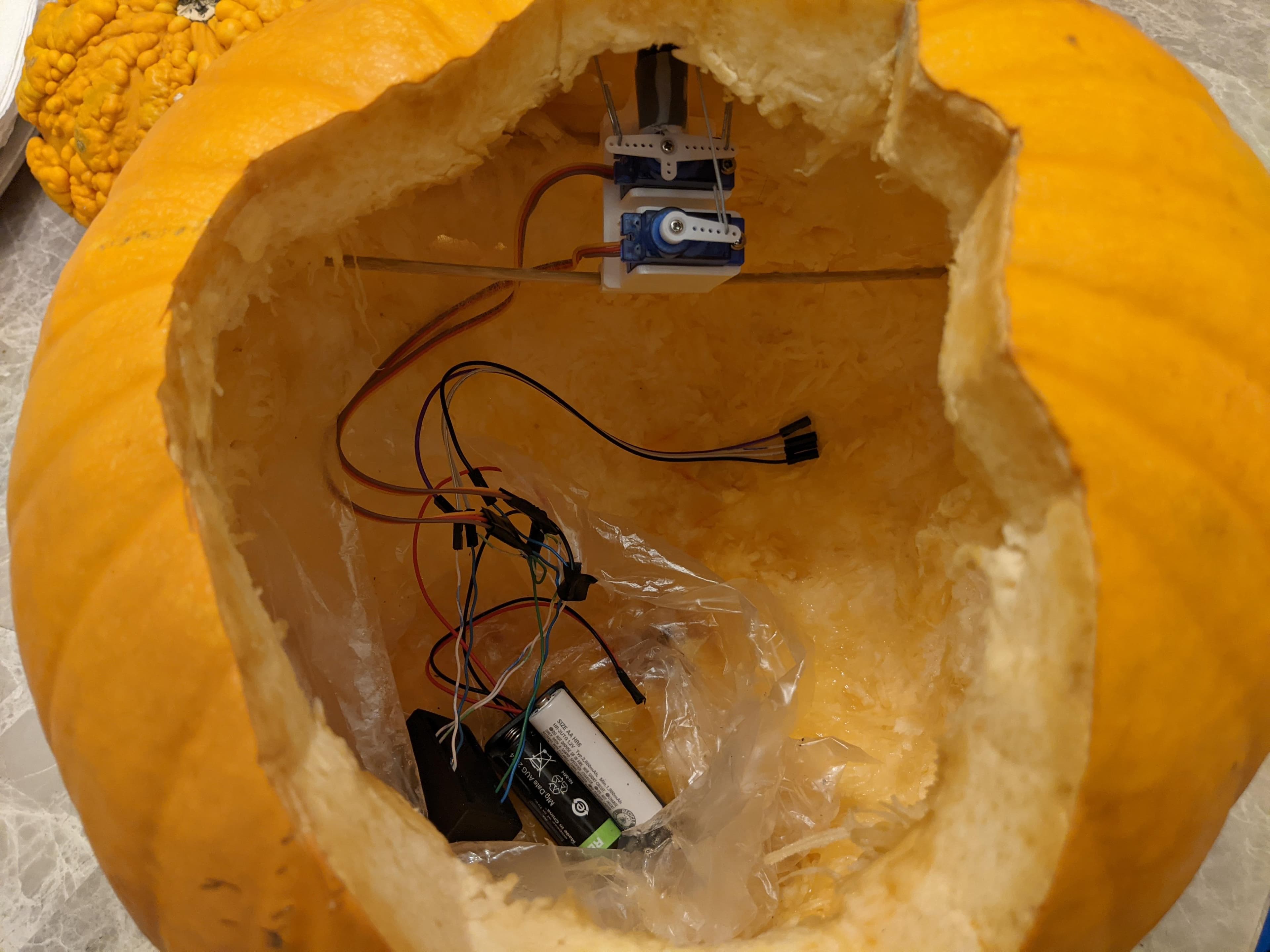 Carve Your Pumpkin and Mount the Eye in the Pumpkin