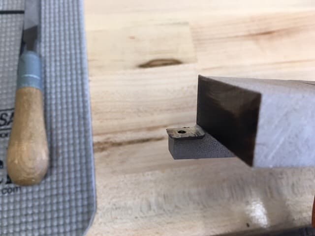 Marking and Grinding to Place the Carbide Insert Flush With the Top of the SS