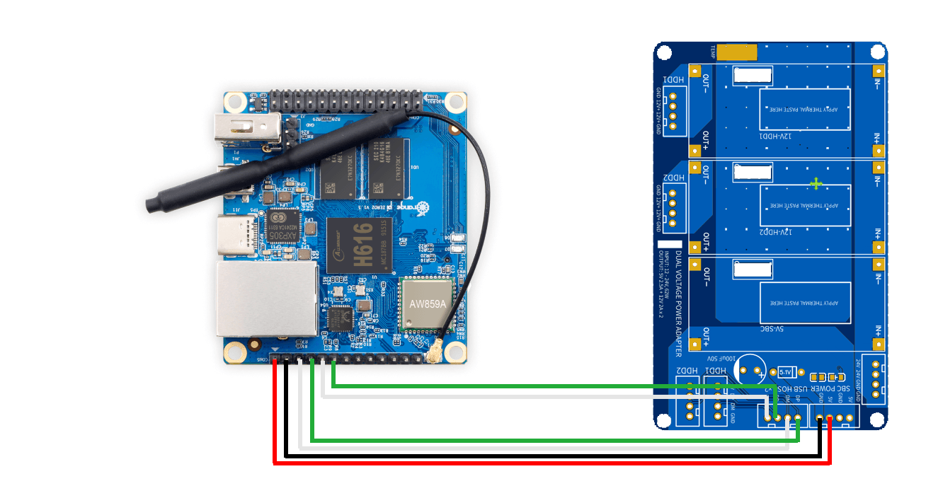 Connect the SBC to the Power Regulation Board