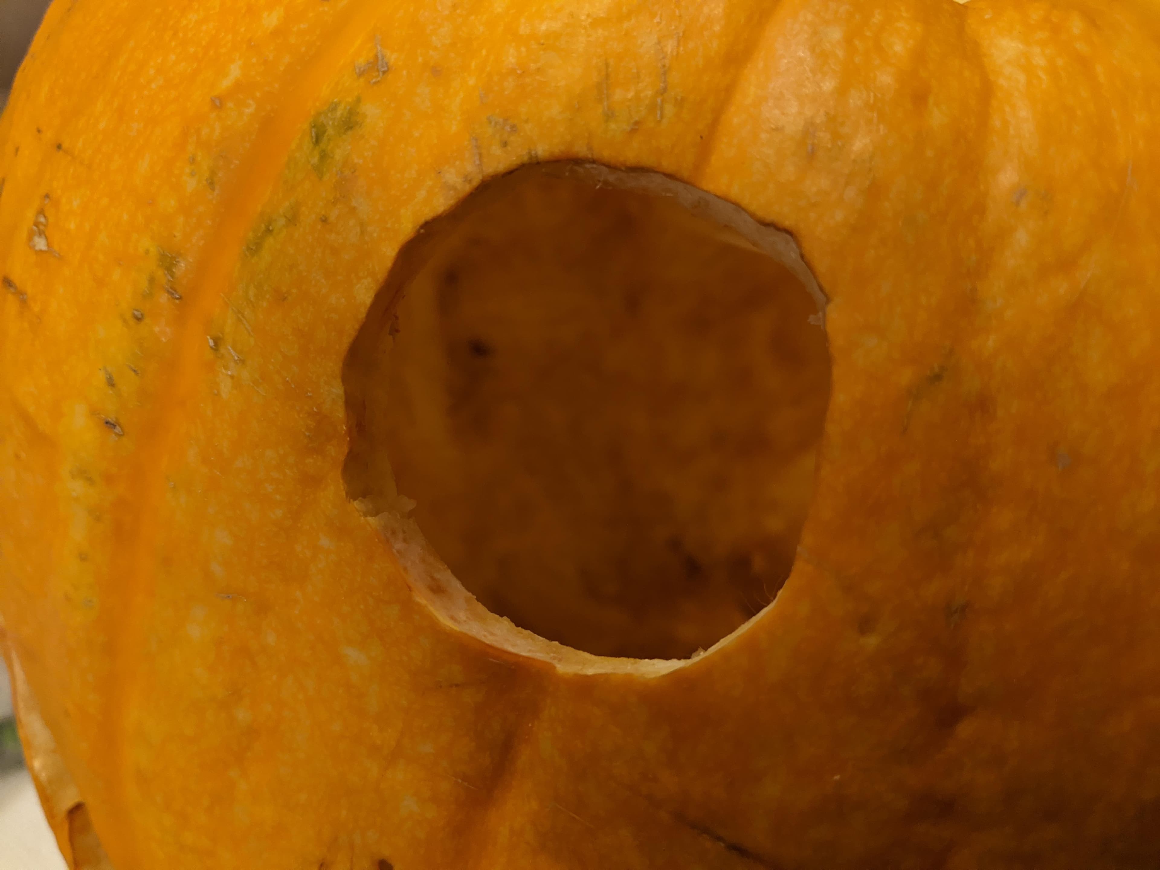 Carve Your Pumpkin and Mount the Eye in the Pumpkin