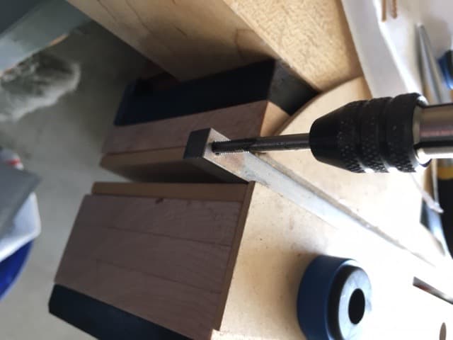 Tapping the SS Bar With a 8-32 Tap