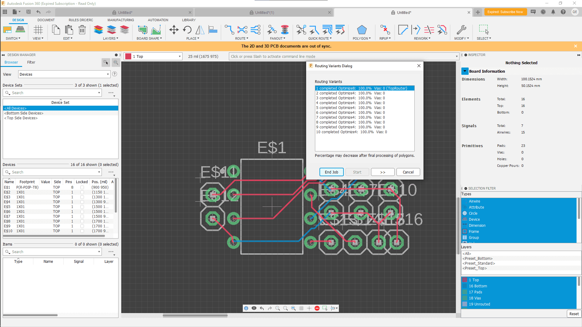 Using the Auto Router to Add the Wires