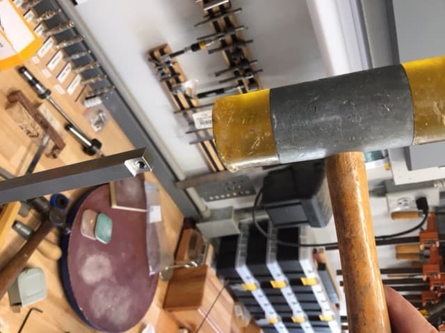 Hand Grind the 304 SS to Better Fit in the Handle