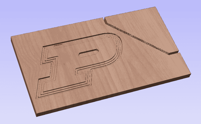 Adapt a Purdue University Emblem to CNC Cut Into the Left Side of the Deco.
