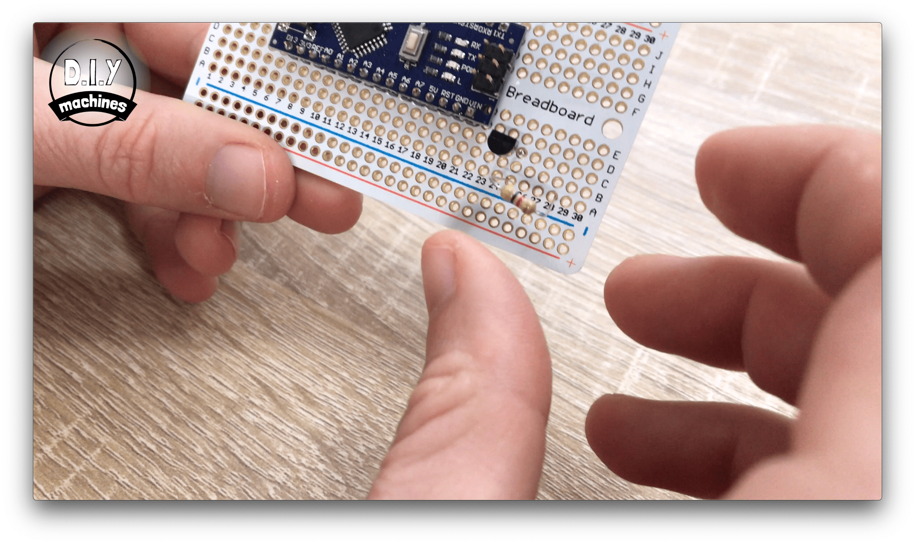 Add the Transistor and Resistors