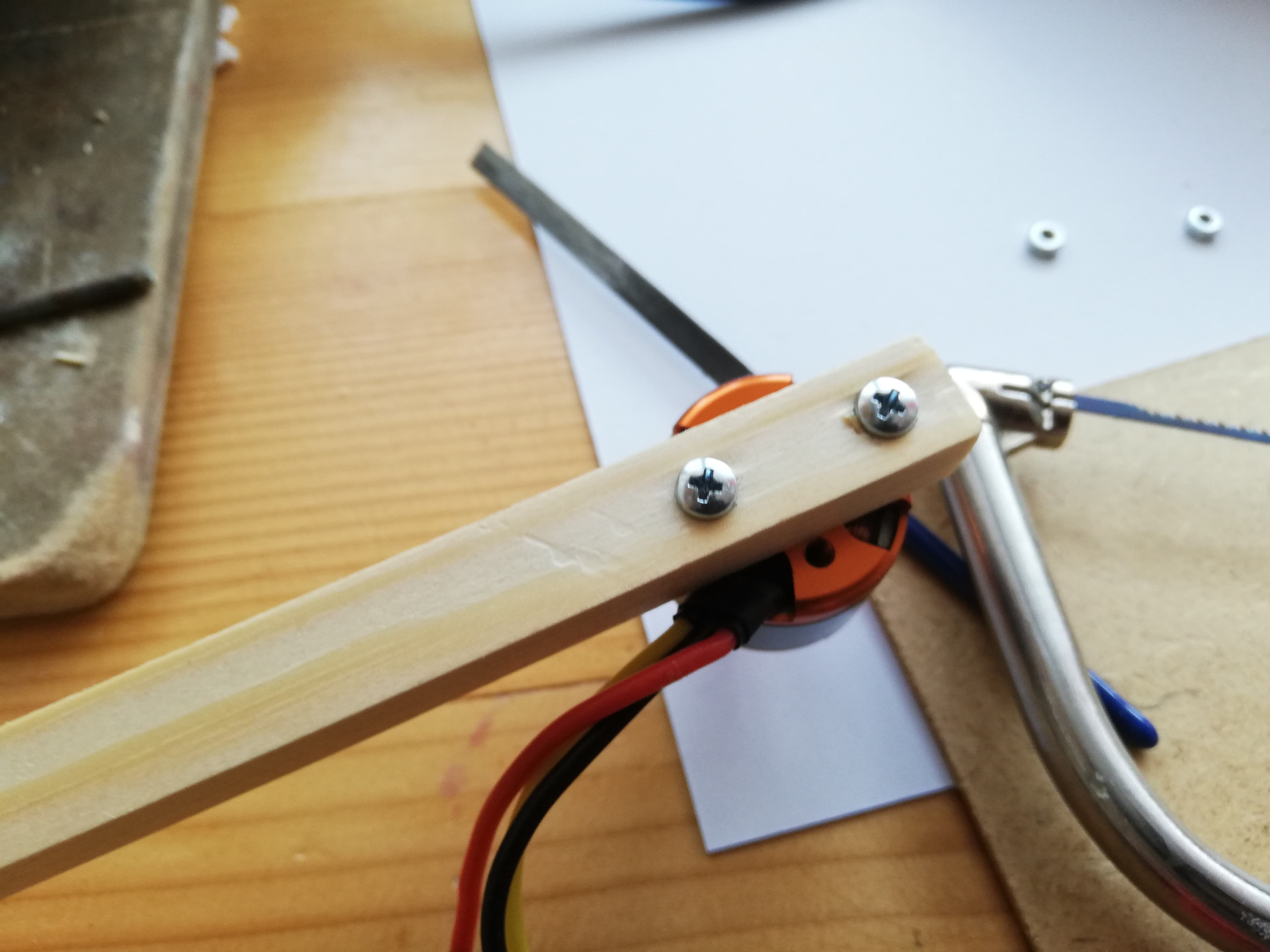 Drilling Holes for the Motors