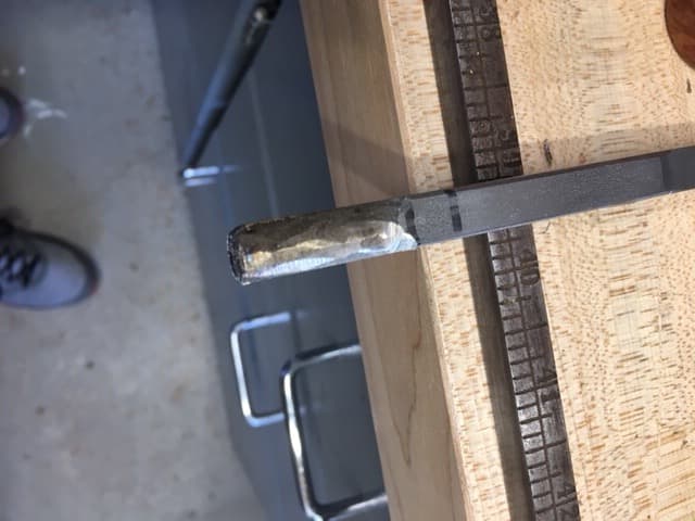 Hand Grind the 304 SS to Better Fit in the Handle