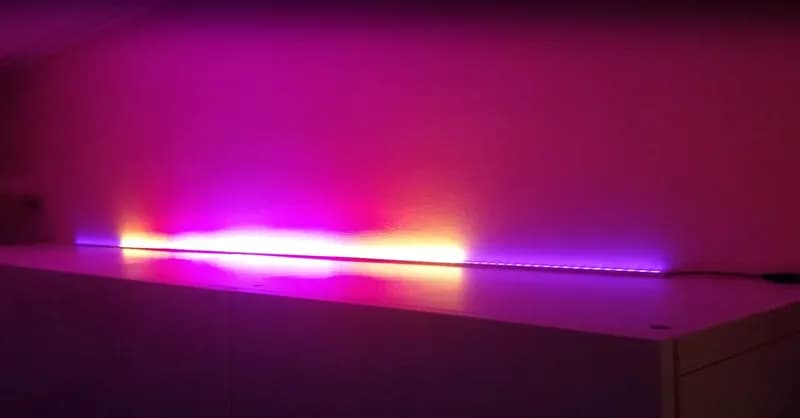 Beautiful color music on addressable RGB strip