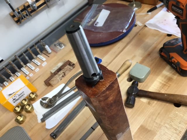 Marking the Centers, Tapping in the Spur Center and Mounting to the Lathe