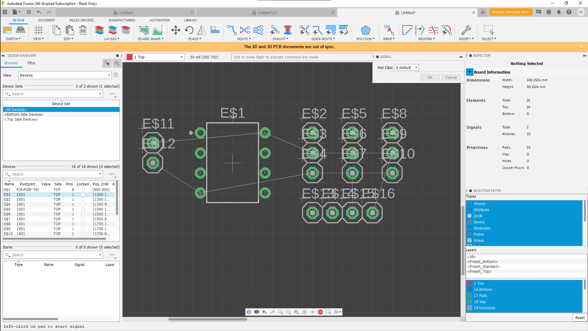 Adding Airwires (Signals)