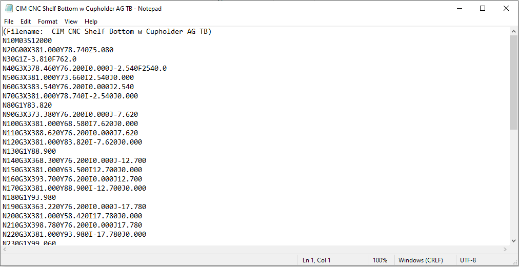 Retrieve Code for All of the Cutting Needed to Be Done in Steps 4-6. (only Sections of Our Code Pictured)