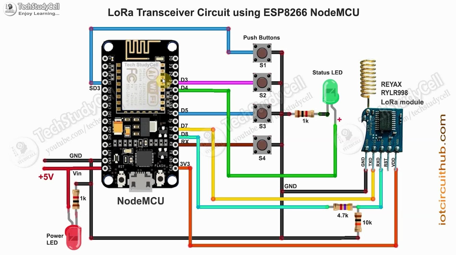 Transmitter Lora Circuit Using NodeMCU ESP8266