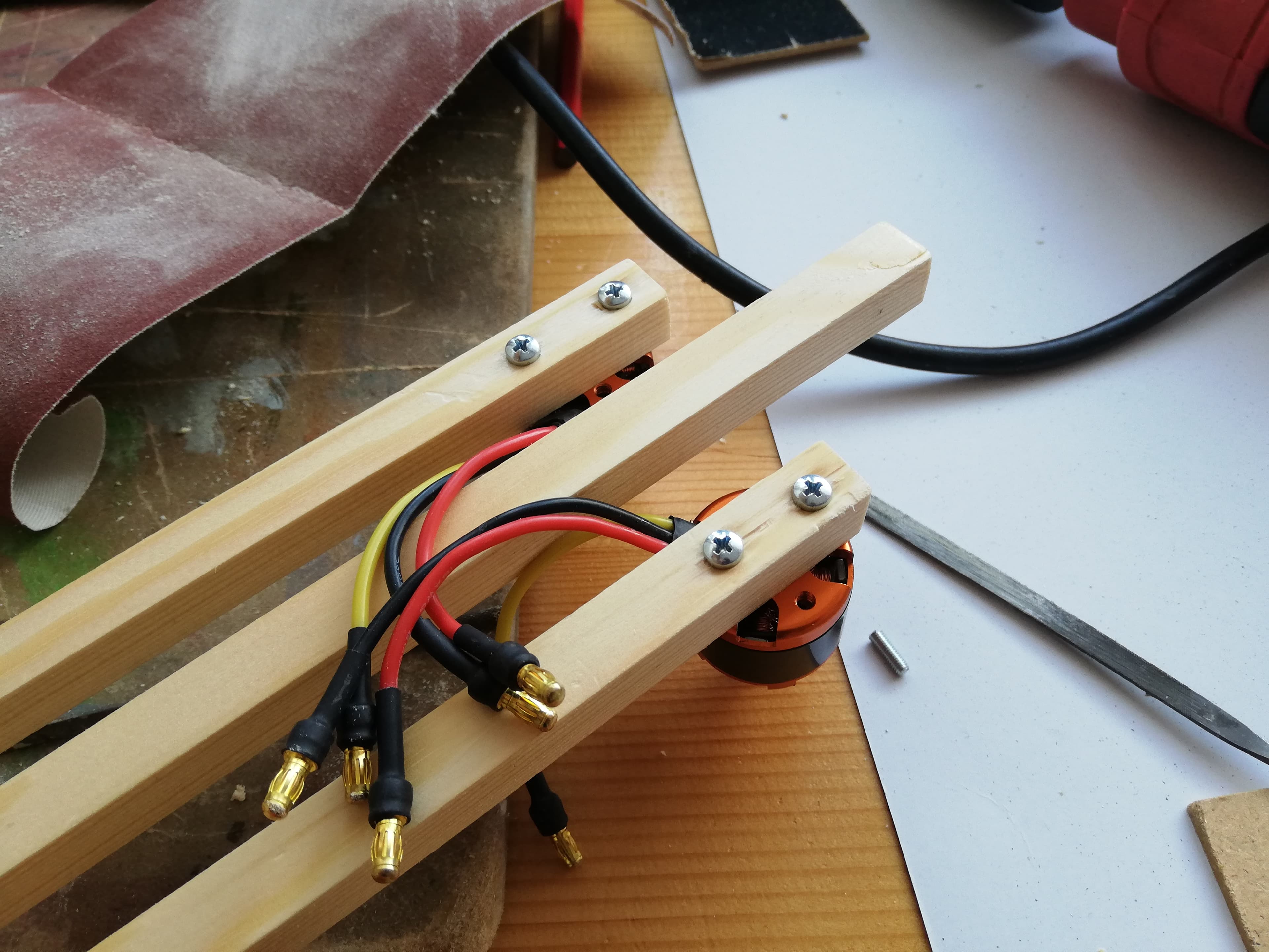 Drilling Holes for the Motors