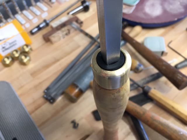 Hand Grind the 304 SS to Better Fit in the Handle