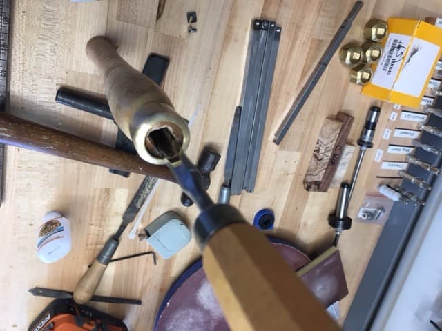 Using a 3/8 Chisel to Square the 3/8 Drilled Hole