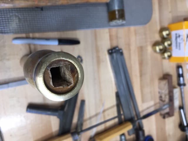 Using a 3/8 Chisel to Square the 3/8 Drilled Hole