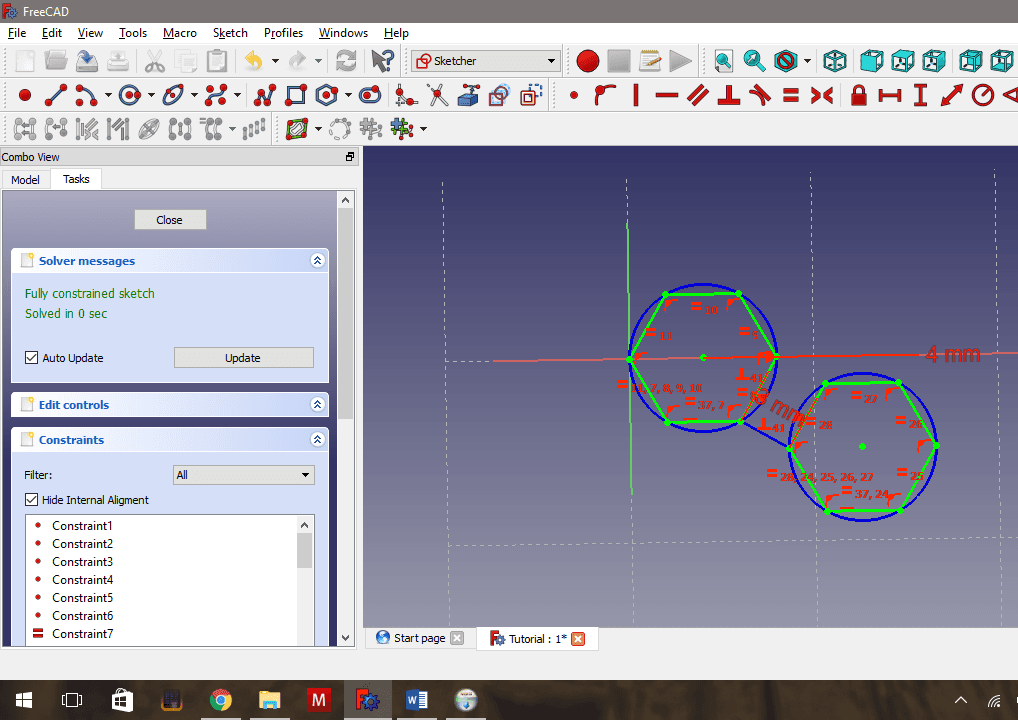 Zeroing the First Sketch and Closing.
