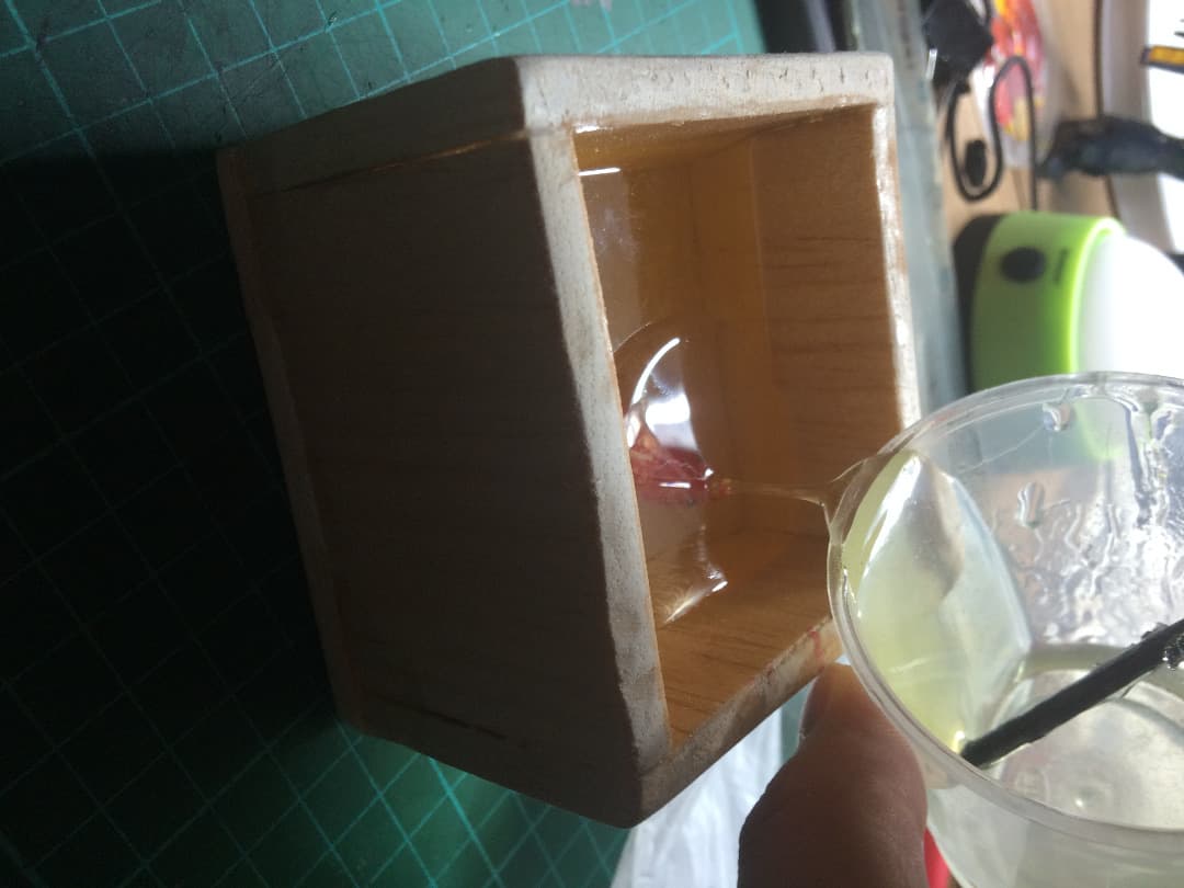Pour the First Layer of Resin