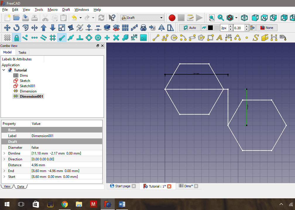Making the Measurements Using Draft Dimensions
