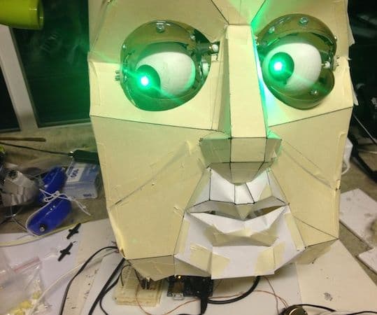 Animatronic Eyes and Wii Nunchuck Part 2 - Give It a Voice