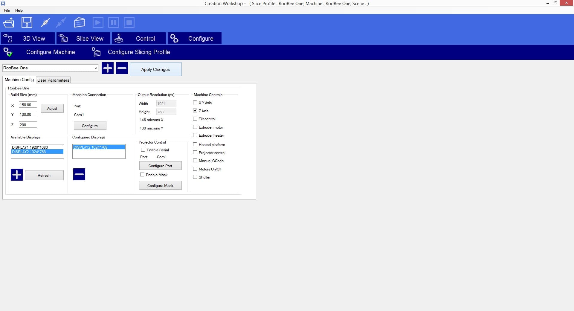Creation Workshop Software for Slicing 3D CAD Objects