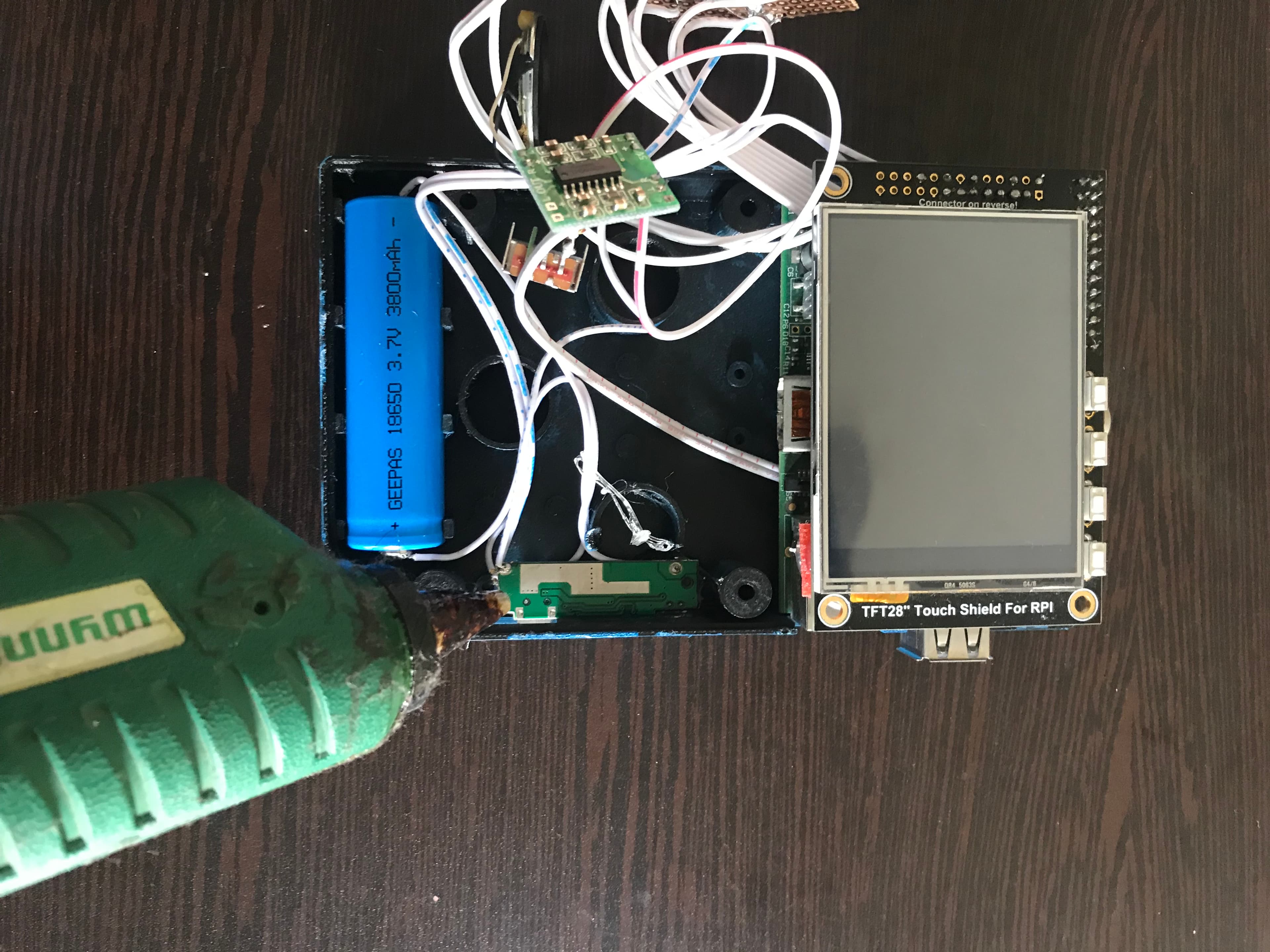 Placing Display and Battery