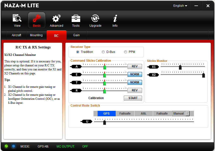 Calibrate the Flight Mode Switches