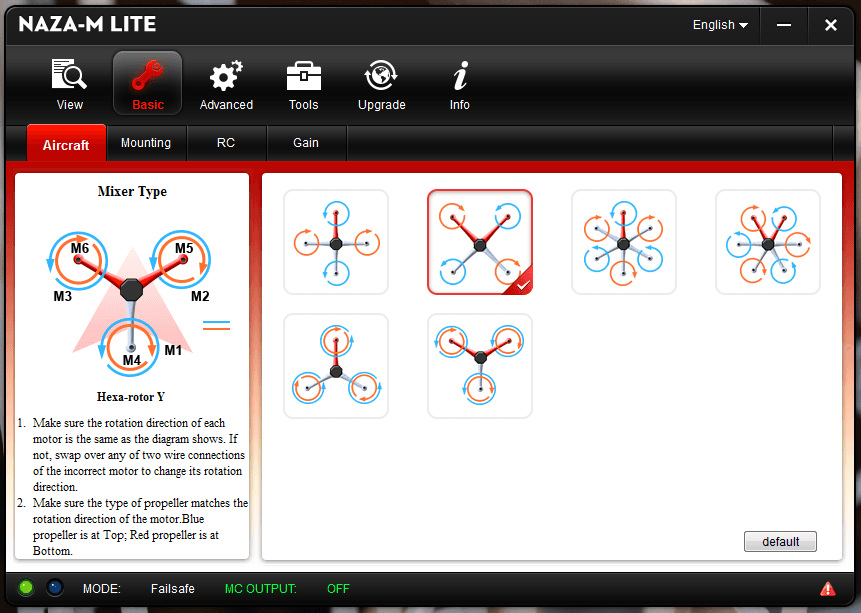 Select Multirotor Type