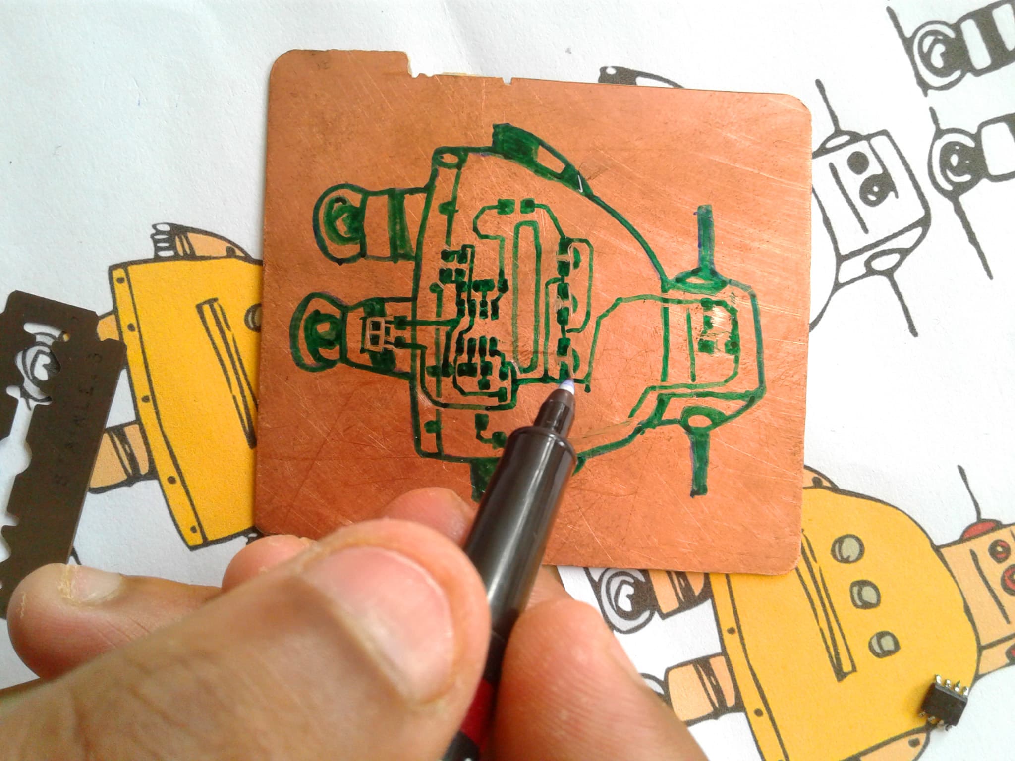 Masking by Using Permanent Marker