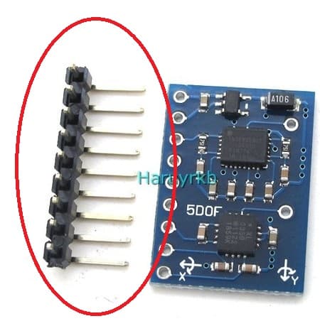 IMU Right Angled Header Pins