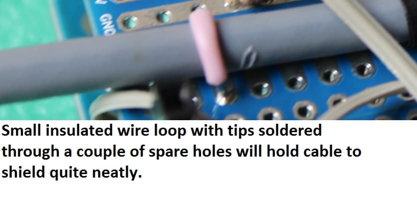 Keeping Serial Cable Tidy and Securely Fixed to Shield