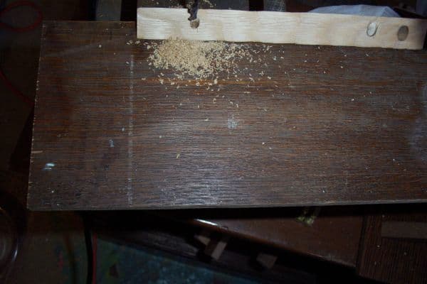 Drill the Shelf Cleat and Shelf Top.