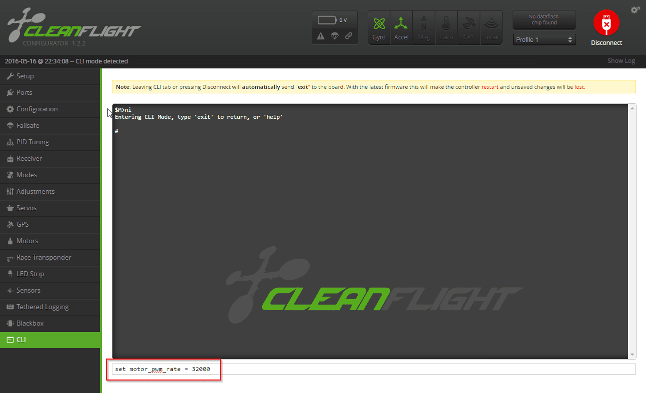 Cleanflight - Basic Setup