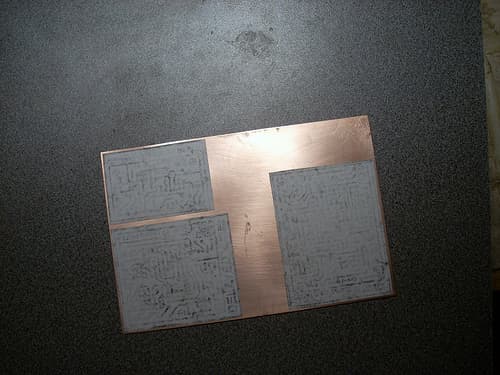 Etching the Circuit Board...