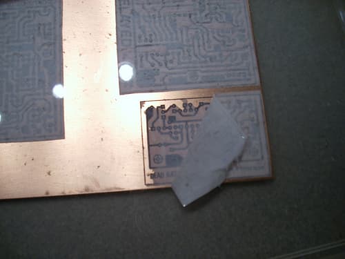 Etching the Circuit Board...