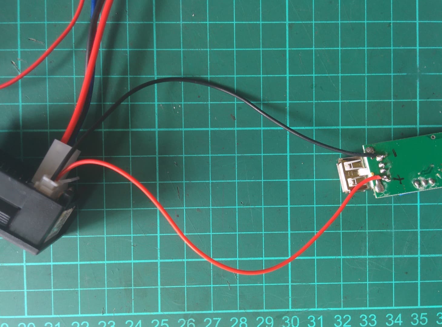 Solder the Power Wires of Volt Amp Meter to the Boost Converter