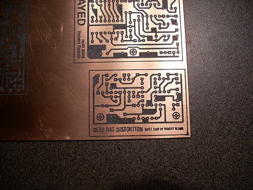 Etching the Circuit Board...